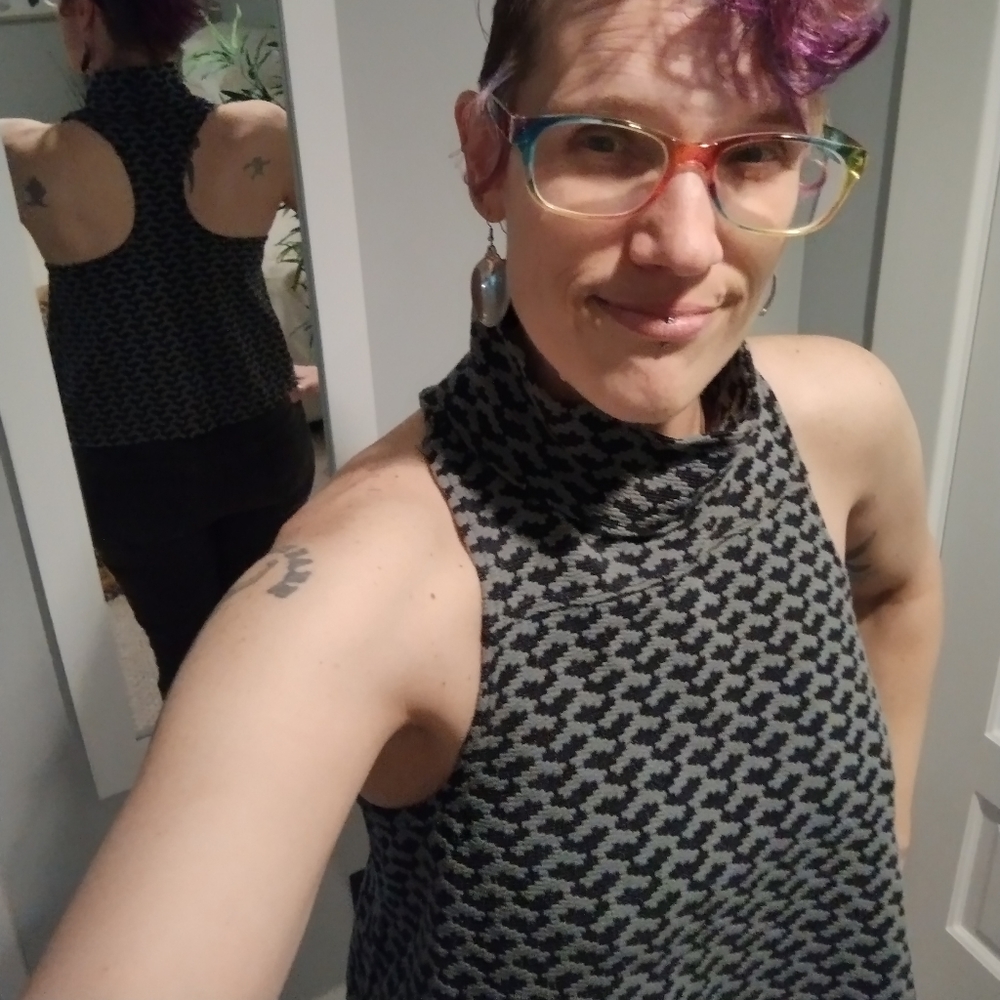 Unique racer back top